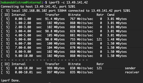 iPerf3 – mät hastigheten mellan olika&nbsp;nätverk