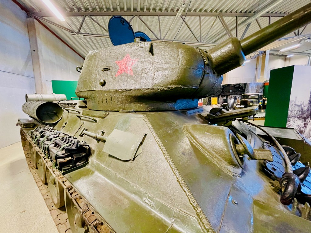 Sovjetisk T34 stridsvagn från andra världskriget, visad i Arsenalen.