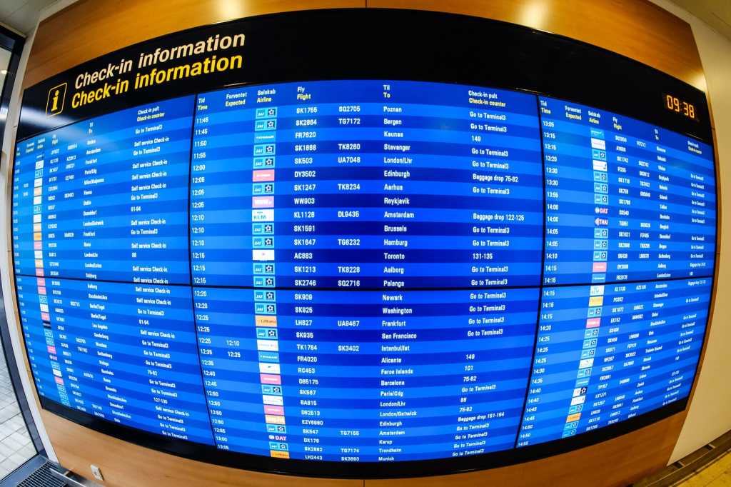 Check-in information Copenhagen Airport.