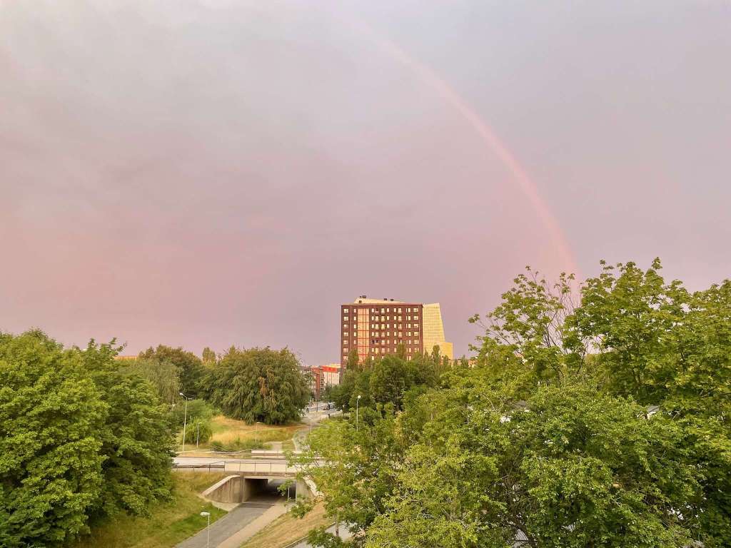 Regnbåge över Hyllie