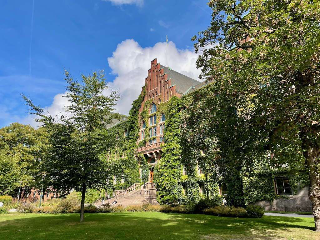 Det vackra universitetsbiblioteket i Lund.