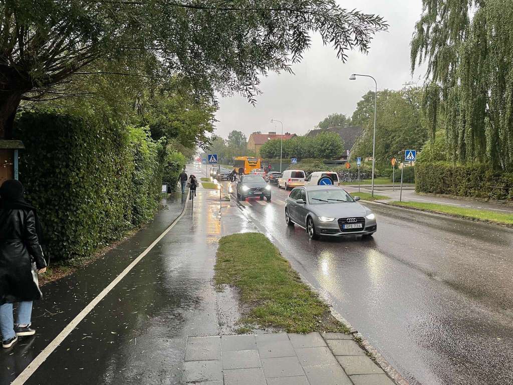 Regnig morgon i Lund.